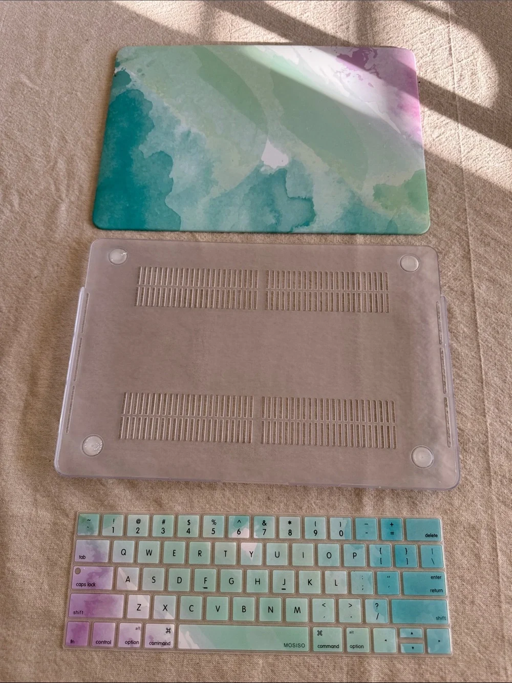 Watercolor Gradient MacBook Pro 13” Cover + Keyboard Skin